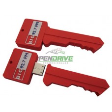 Custom USB Flash Drive PVC Key Shape